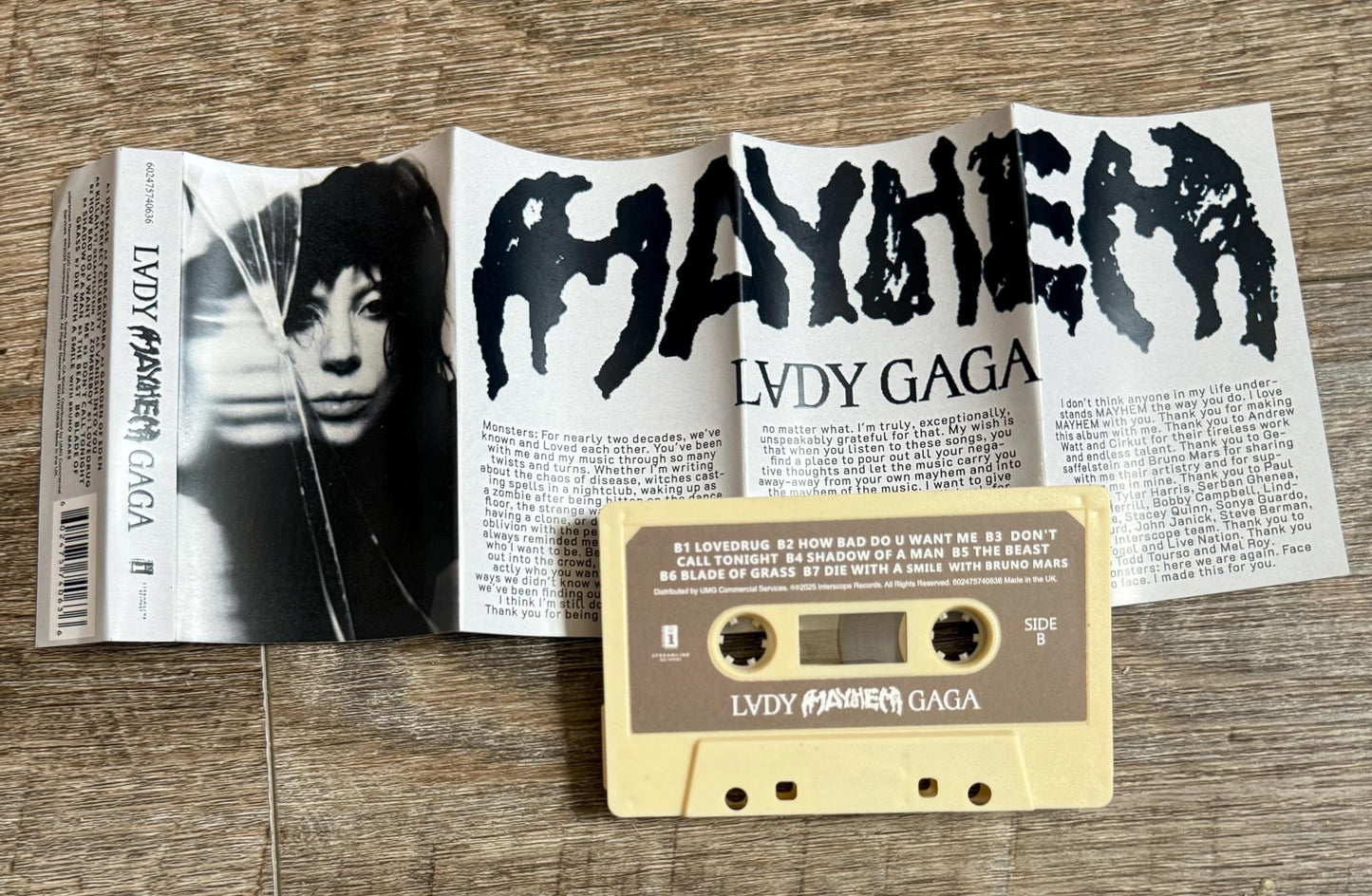 Lady Gaga Cassette Tapes - Yinzz