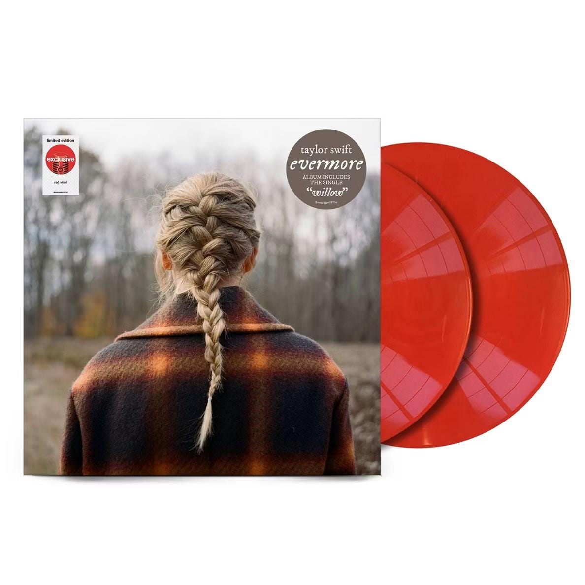 Taylor Swift Vinyl – evermore (2LP Red Color Vinyl Edition)