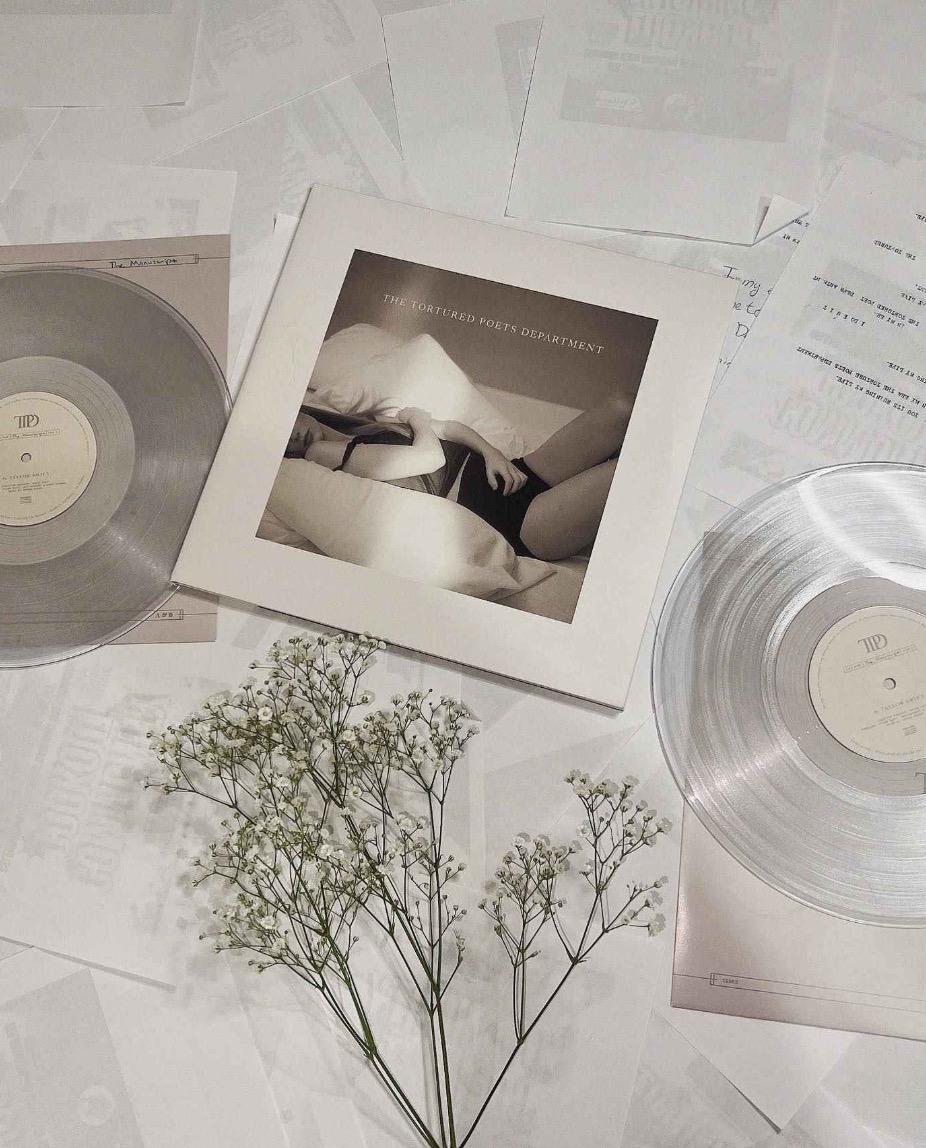 Taylor Swift Vinyl – The Tortured Poets Department + Bonus Track “The Manuscript” (Phantom Clear Vinyl)