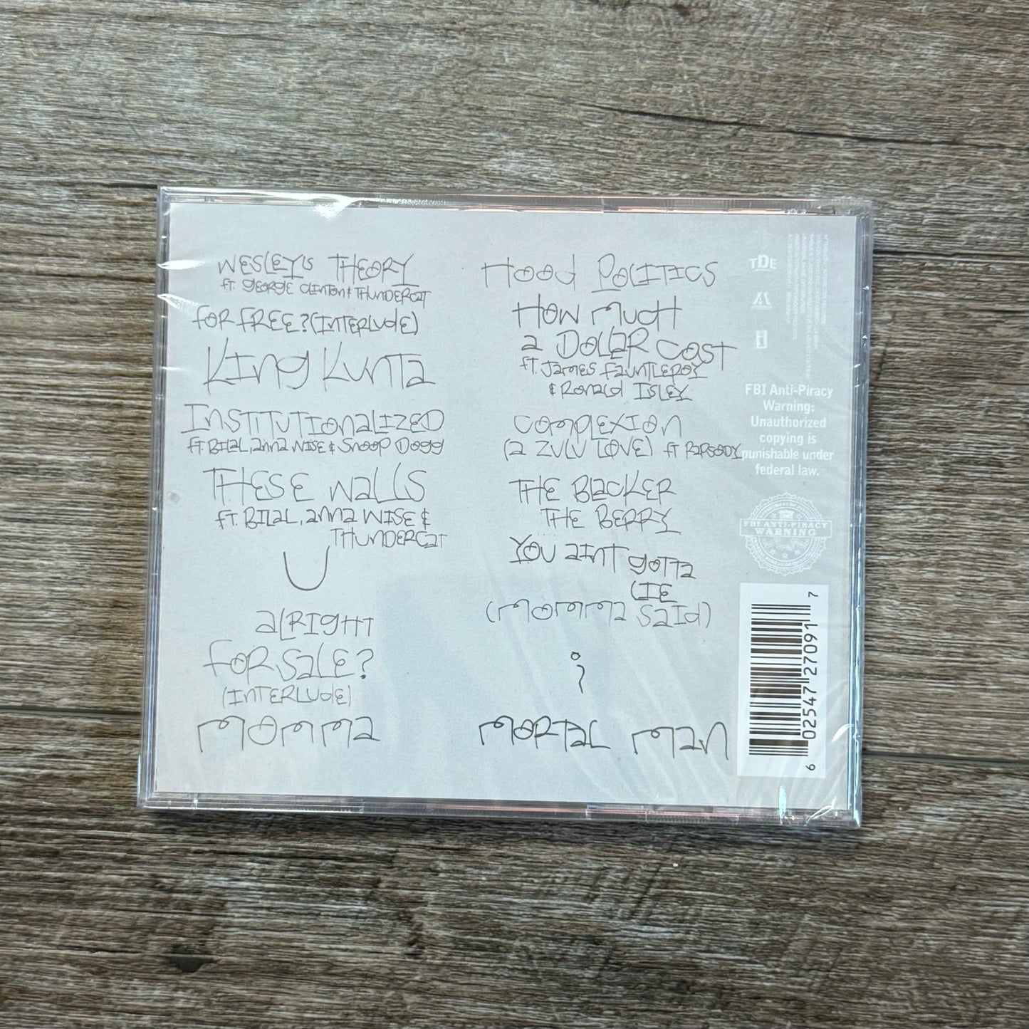 Kendrick Lamar - To Pimp A Butterfly CD