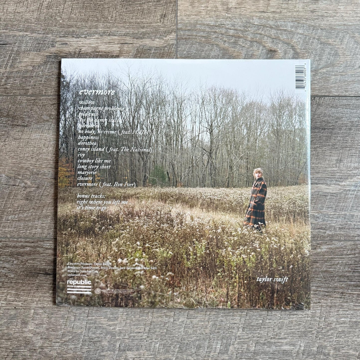 Taylor Swift Vinyl – evermore (2LP Red Color Vinyl Edition)