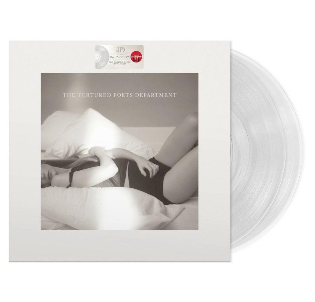Taylor Swift Vinyl – The Tortured Poets Department + Bonus Track “The Manuscript” (Phantom Clear Vinyl)