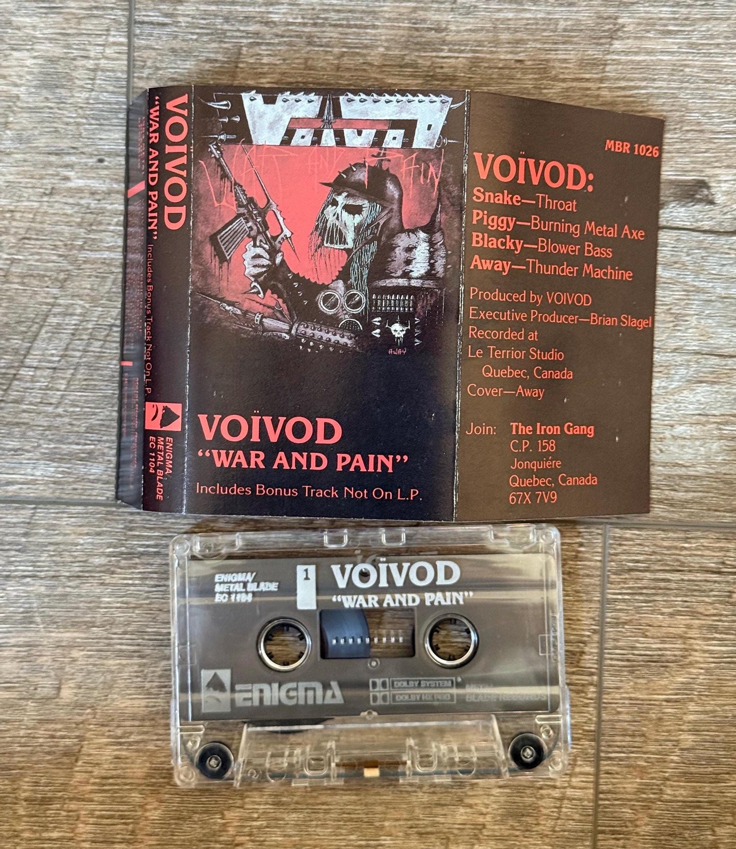 Voïvod - War And Pain Cassette Tape