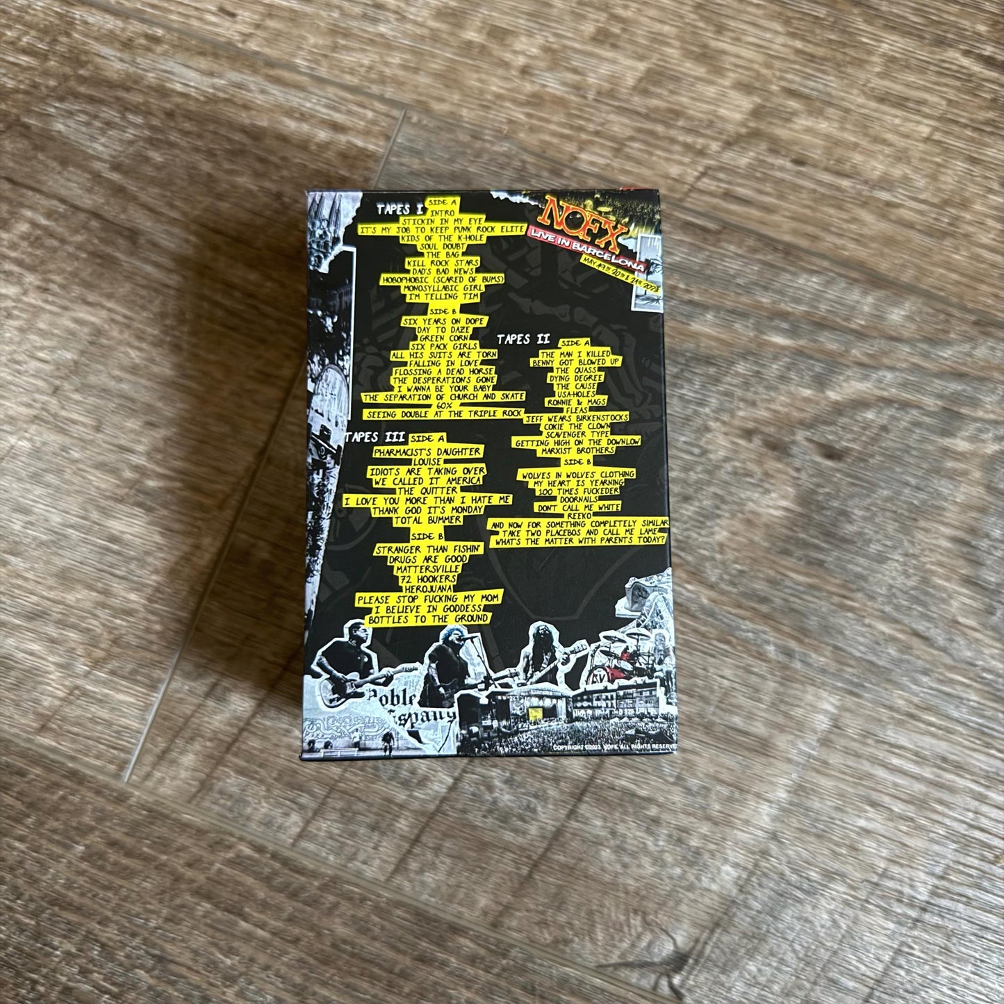 NOFX Live In Barcelona CASSETTE TAPE Boxset (3 Cassettes + Stickers)