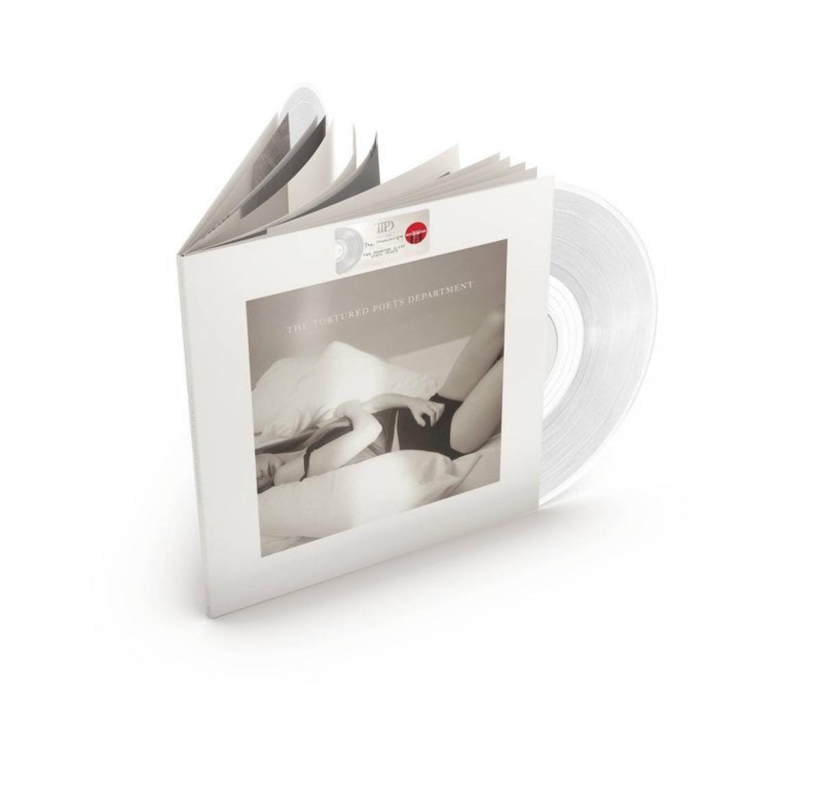Taylor Swift Vinyl – The Tortured Poets Department + Bonus Track “The Manuscript” (Phantom Clear Vinyl)